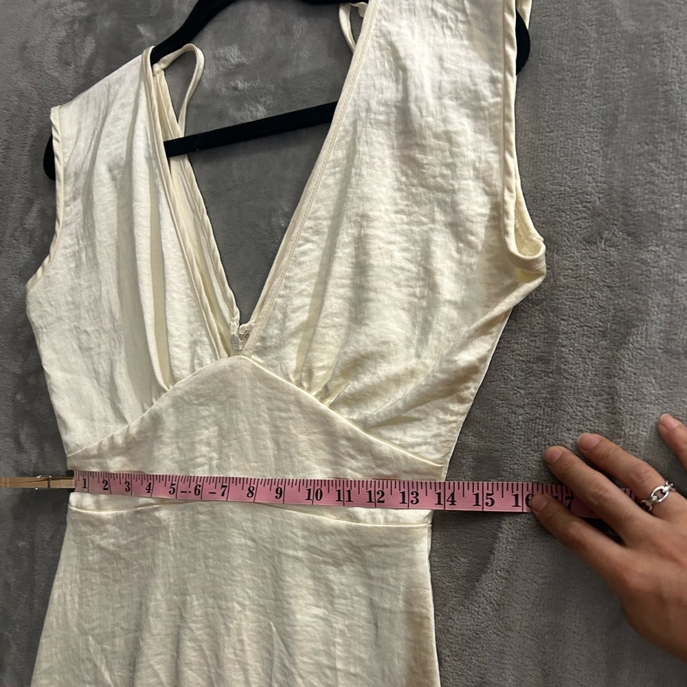 Oak + Fort butter yellow v- neck mini dress - Picture 4 of 7